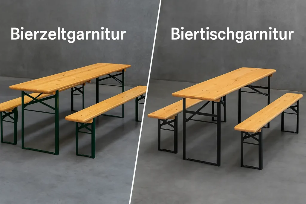 bierzeltgarnitur vs biertischgarnitur